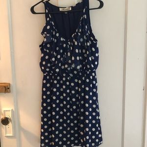 Blue polka dot dress